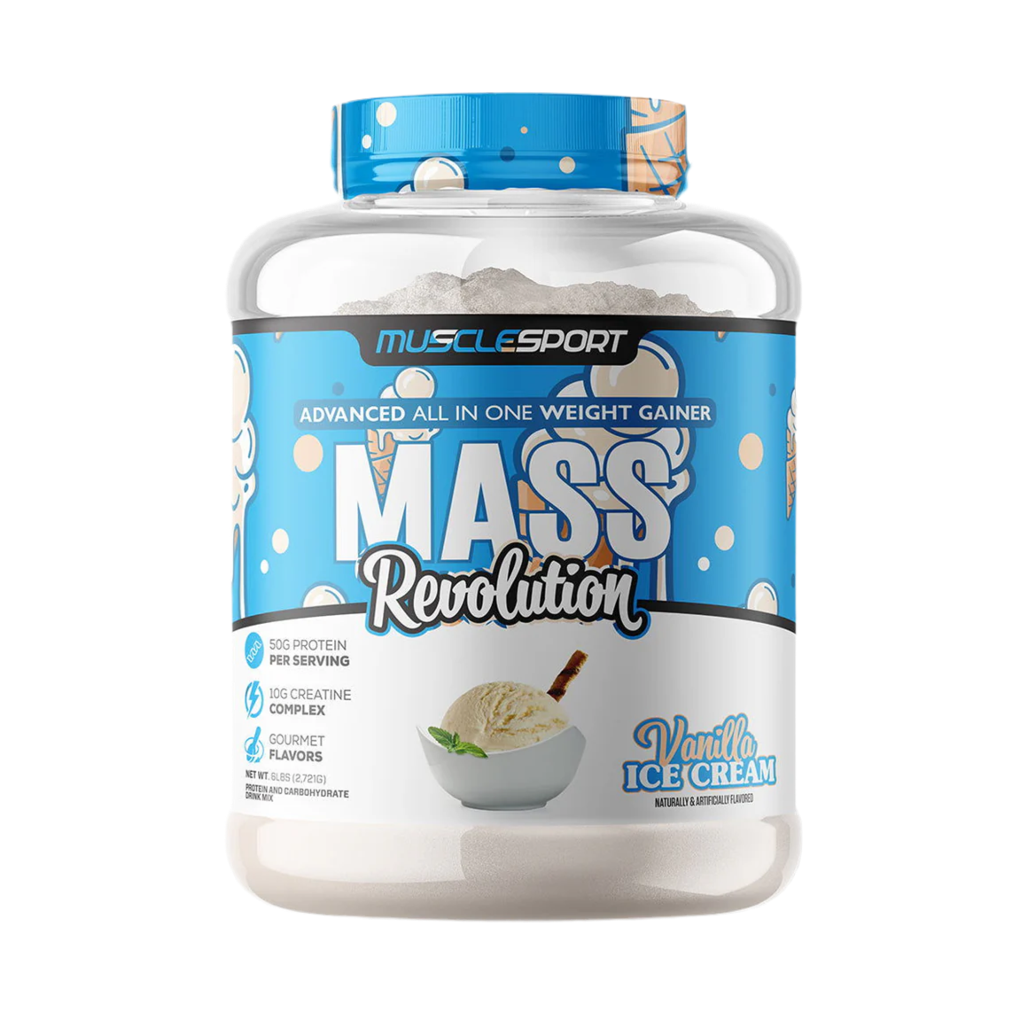 MASS REVOLUTION™ MASS GAINER 6LB Vanilla Ice Cream