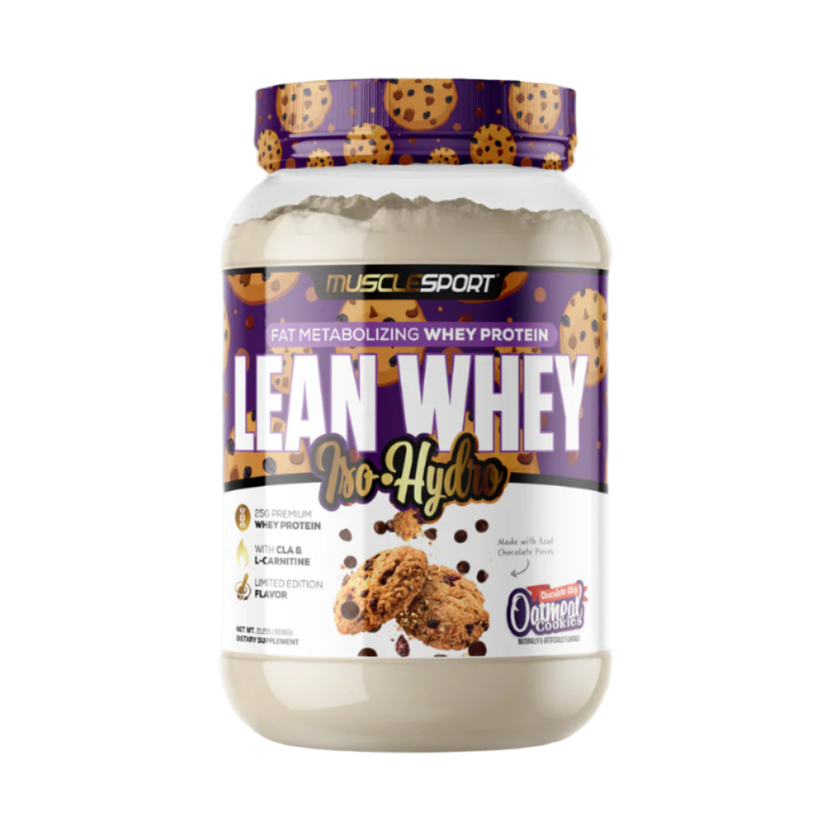 Lean Whey Iso Hydro Gourmet Protein 2LB Oatmeal Chocolate Chip