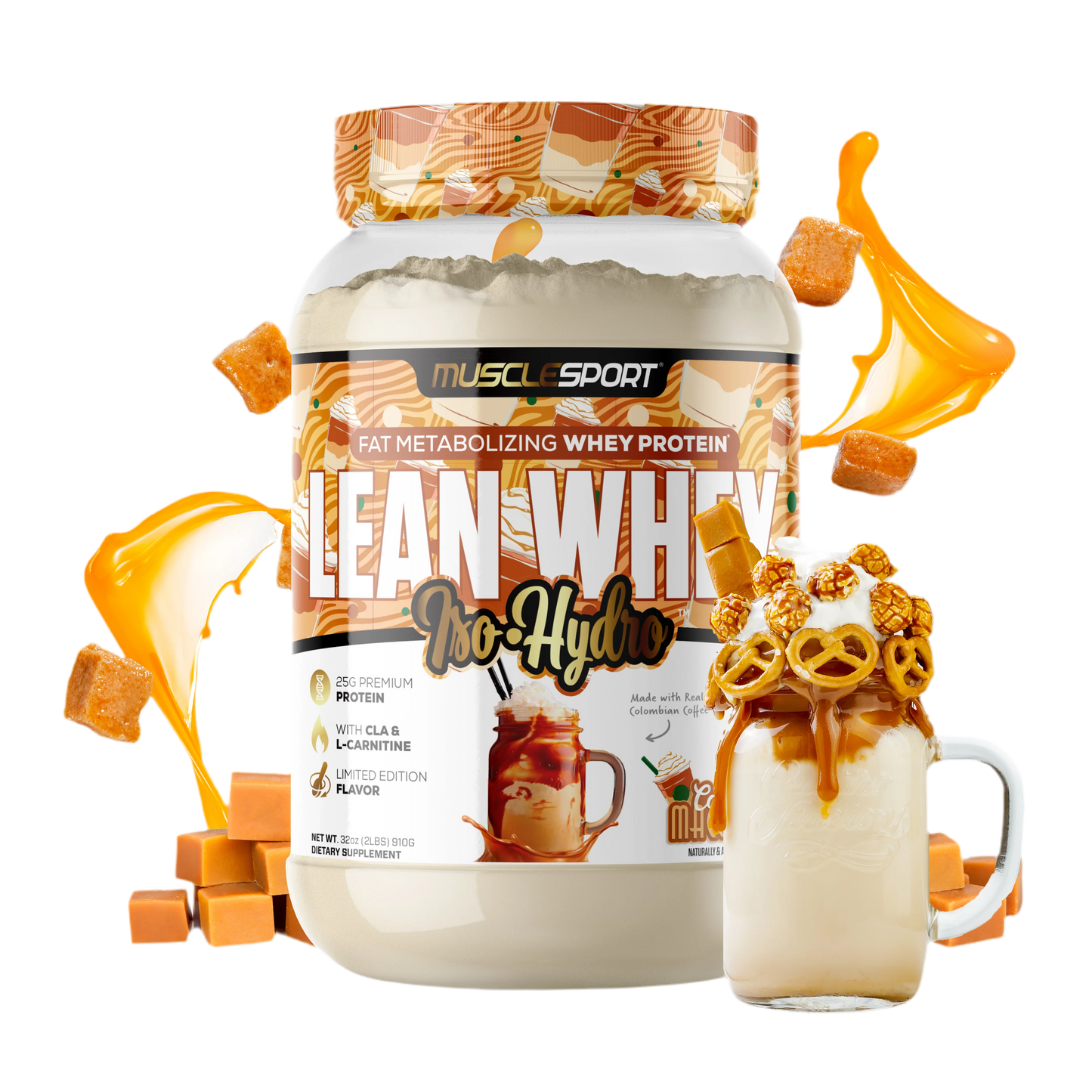 Lean Whey Iso Hydro Gourmet Protein 2LB Caramel Macchiato