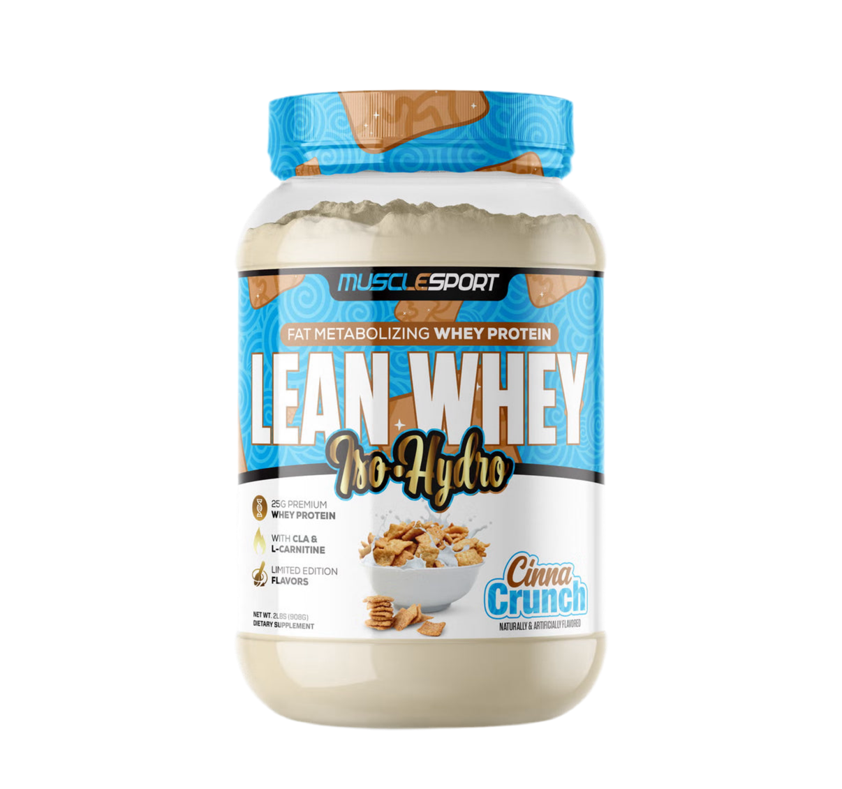 Lean Whey Iso Hydro Gourmet Protein 2LB Cinna Crunch