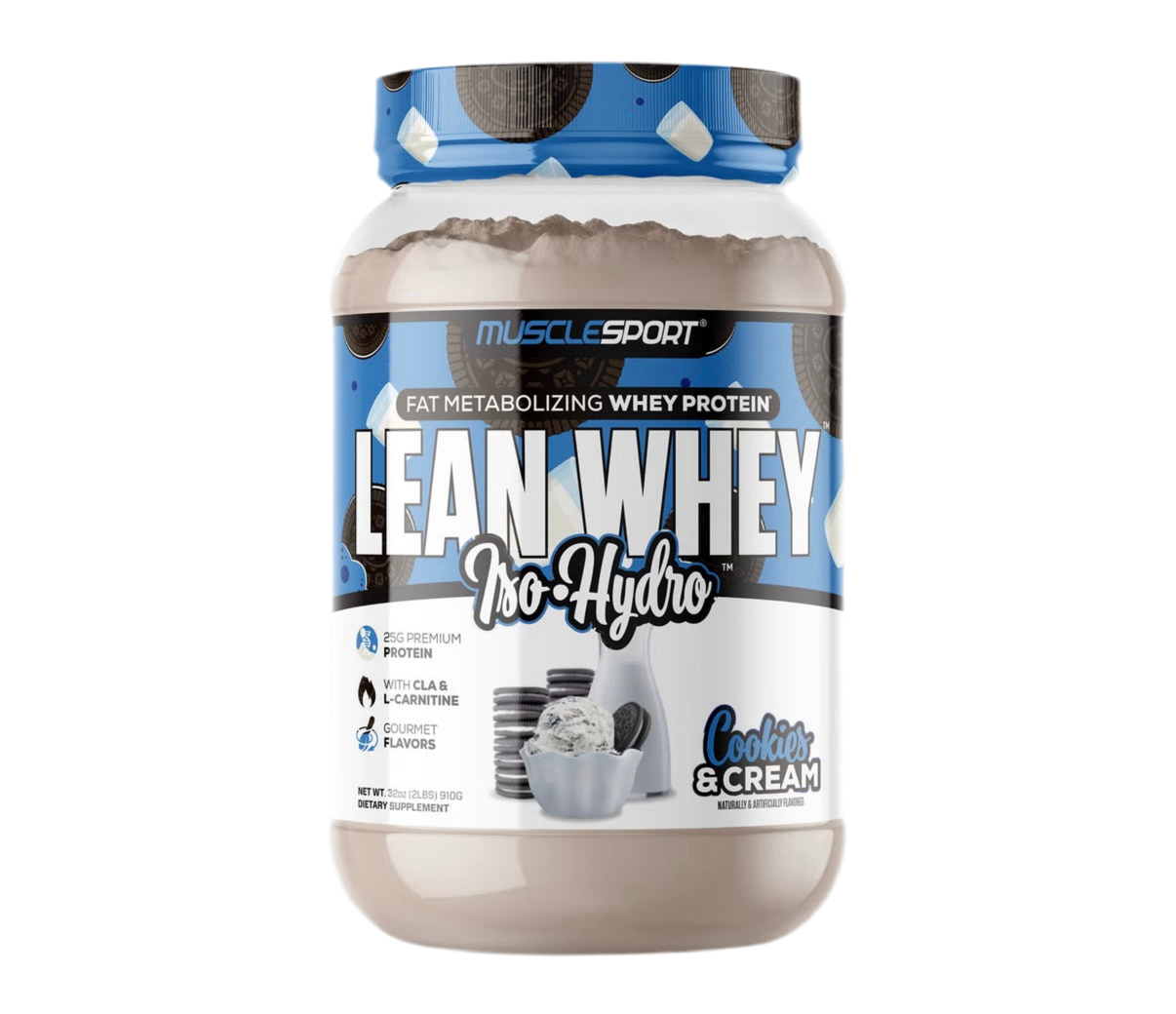 Lean Whey Iso Hydro Gourmet Protein 2LB Cookies n Cream