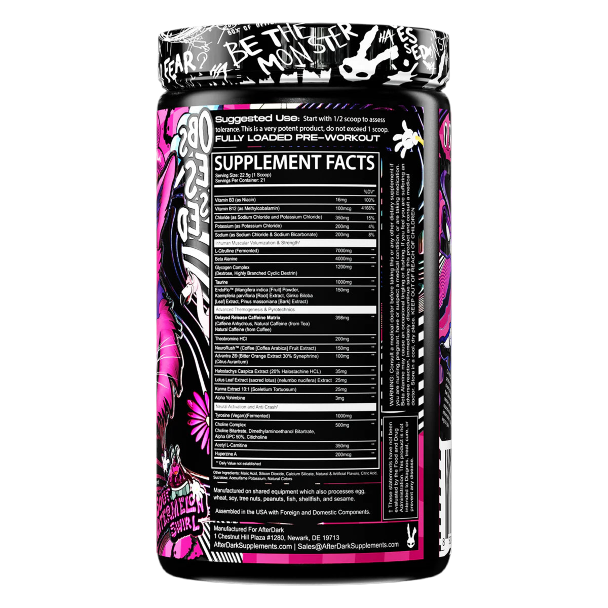 Afterdark VOID Pre-Workout Sour Watermelon Swirl
