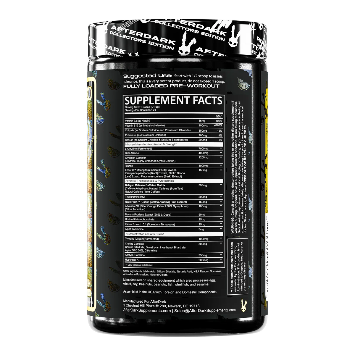 Afterdark VOID Pre-Workout Lemon Jolt