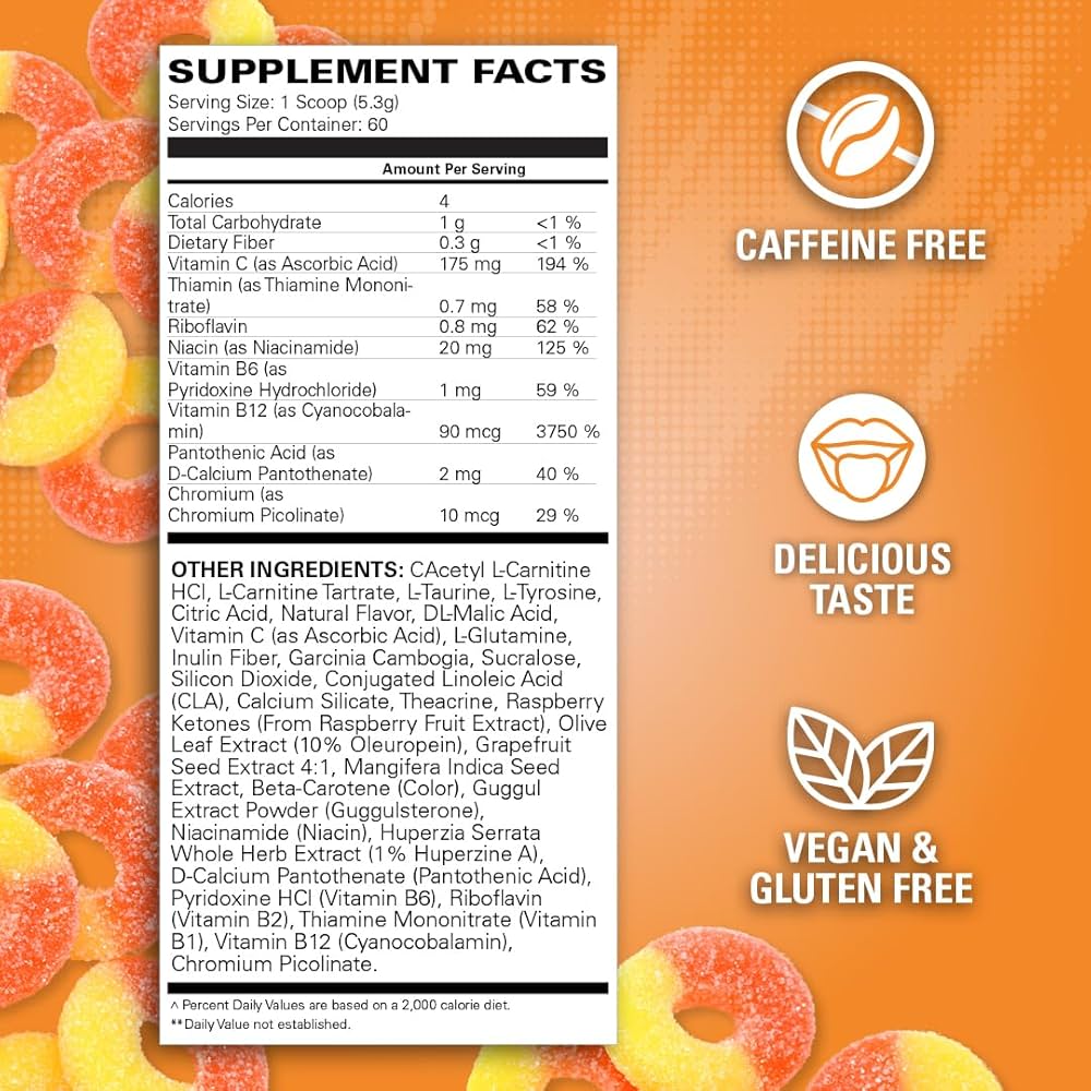 EHP Labs OxyShred Thermogenic Non-Stim Kiss My Peach