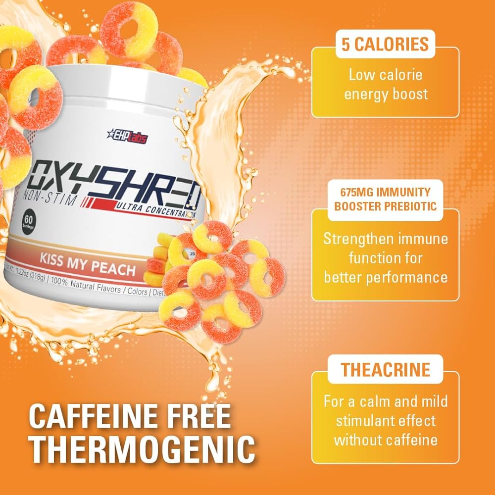 EHP Labs OxyShred Thermogenic Non-Stim Kiss My Peach