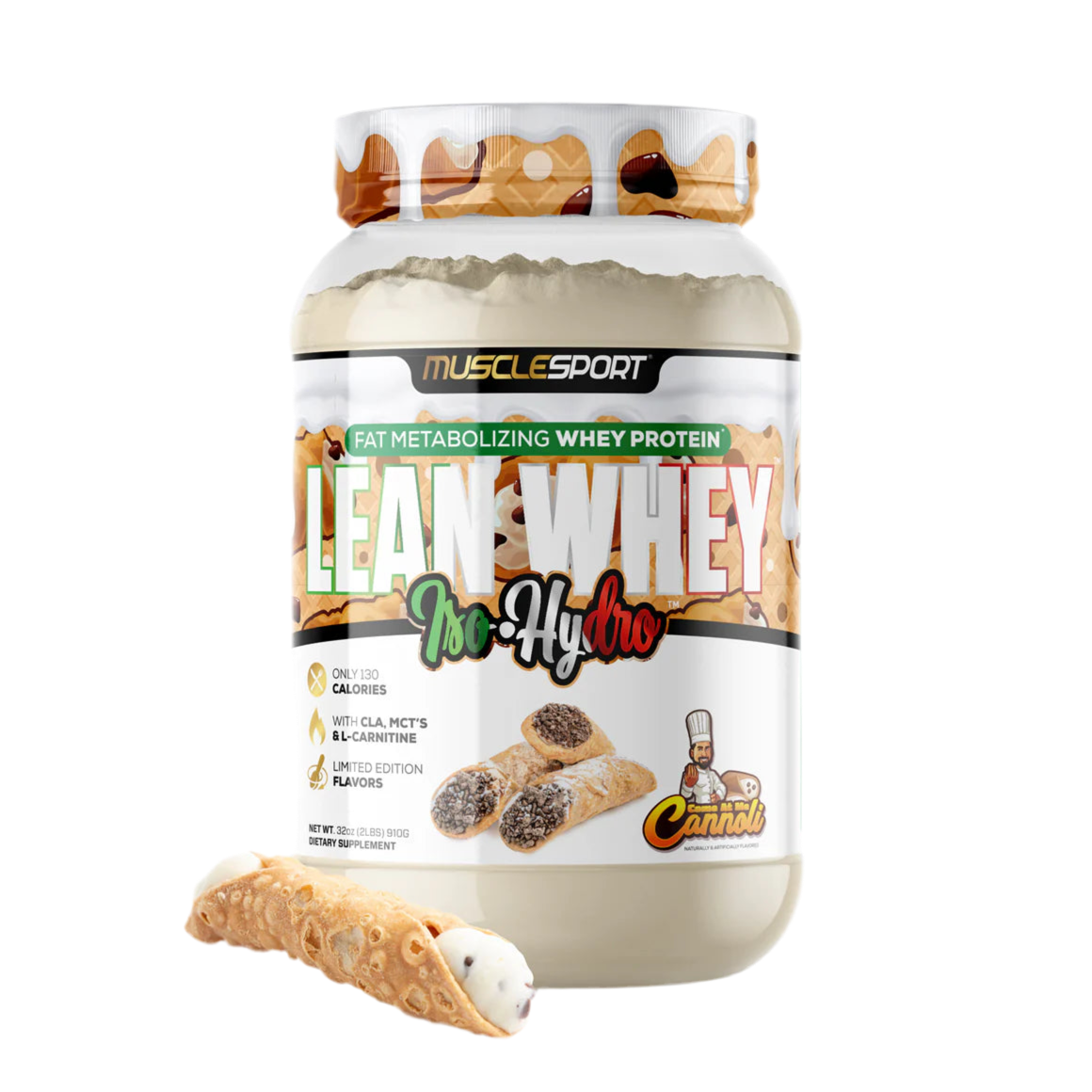 Lean Whey Iso Hydro Gourmet Protein 2LB Cannoli