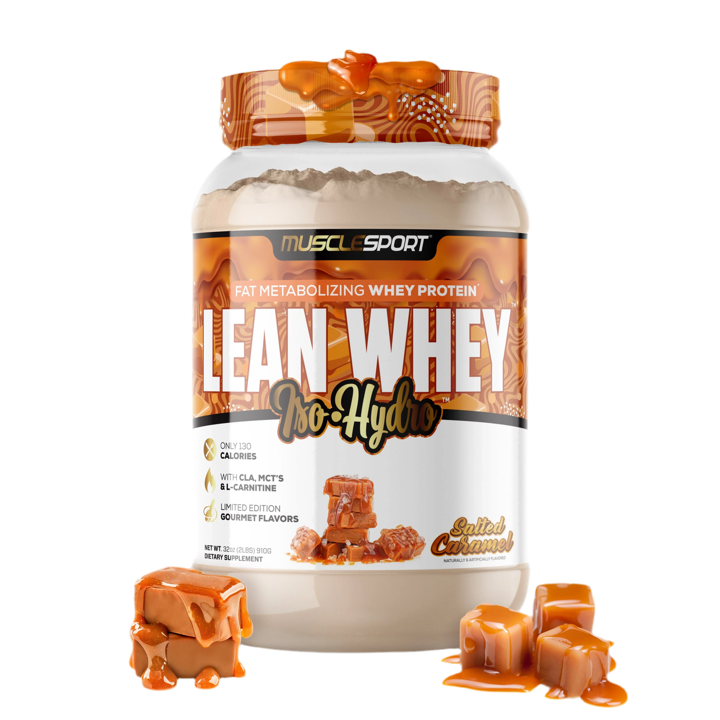 Lean Whey Iso Hydro Gourmet Protein 2LB Salted Caramel