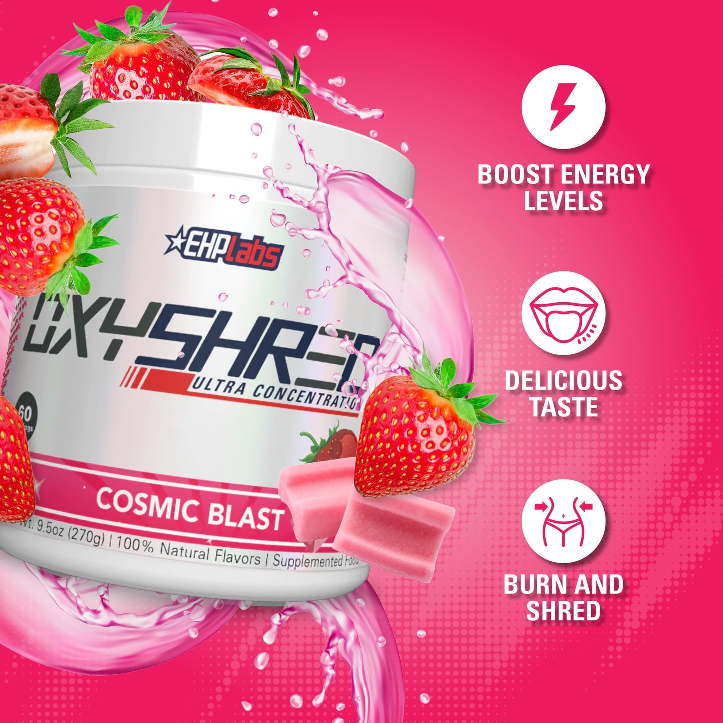EHP Labs OxyShred Thermogenic Fat Burner Pre-Workout Cosmic Blast