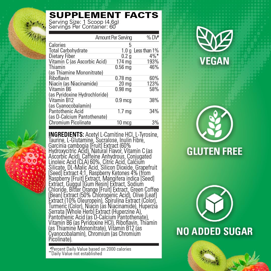 EHP Labs OxyShred Thermogenic Fat Burner Pre-Workout Kiwi Strawberry