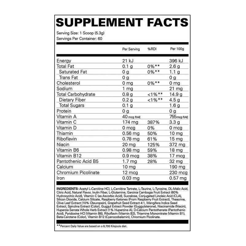EHP Labs OxyShred Thermogenic Non-Stim Appletini