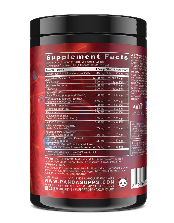 Panda vs Gorilla pre-workout