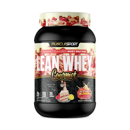 Lean Whey Gourmet Premium Blended Protein 2lb Lemon Raspberry Wedding Cake