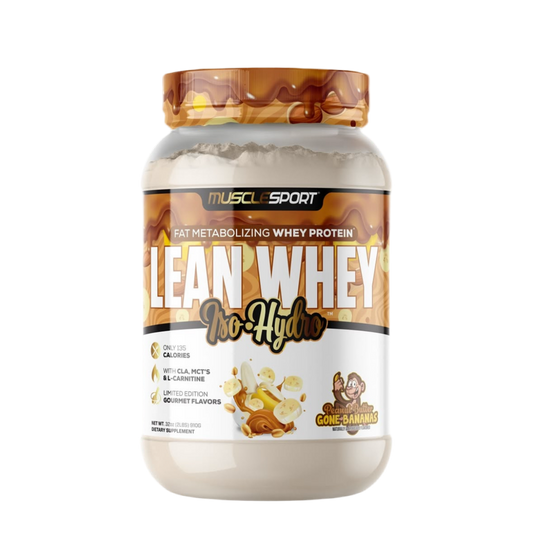 Lean Whey Iso Hydro Gourmet Protein 2LB Peanut Butter Gone Bananas