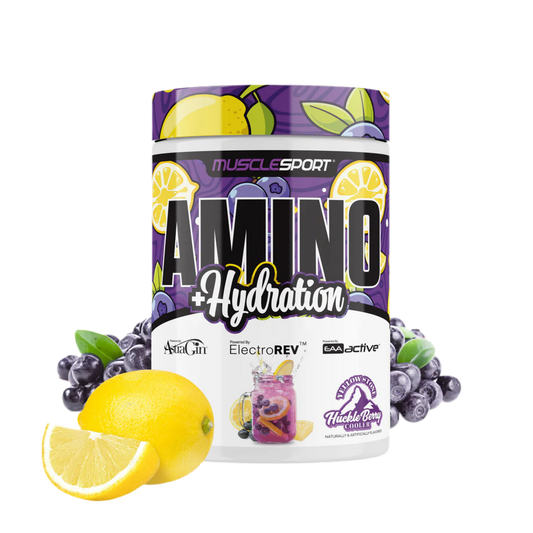 MuscleSport Amino+Hydration Huckleberry Lemonade