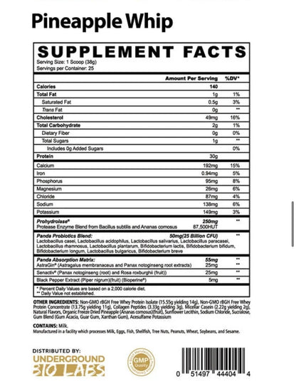 Panda Fuel Protein Pineapple Whip