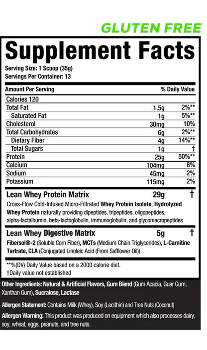 Lean Whey Iso Hydro Gourmet Protein 1lb Cookies n Cream