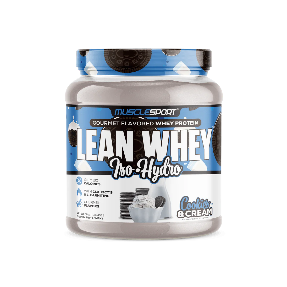 Lean Whey Iso Hydro Gourmet Protein 1lb Cookies n Cream