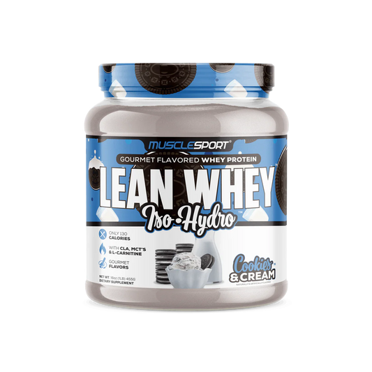 Lean Whey Iso Hydro Gourmet Protein 1lb Cookies n Cream