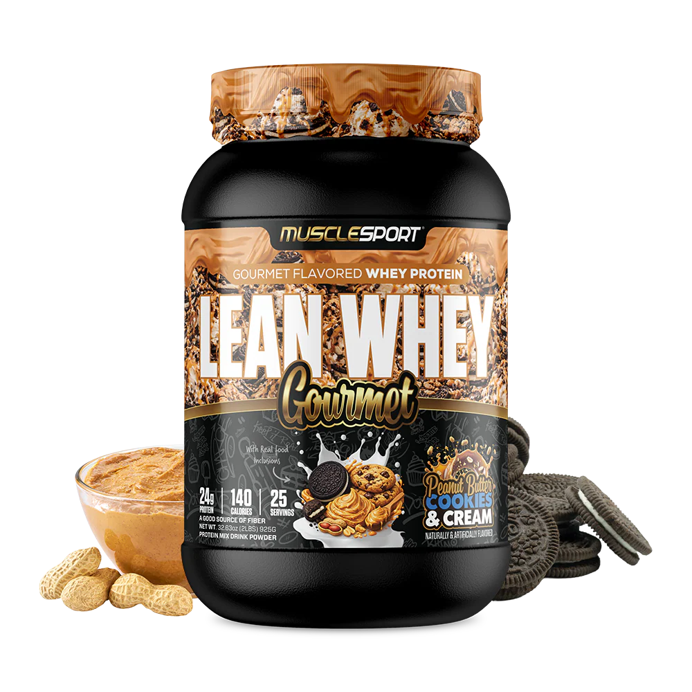 Lean Whey Gourmet Premium Blended Protein 2lb Peanut Butter Cookies n Cream