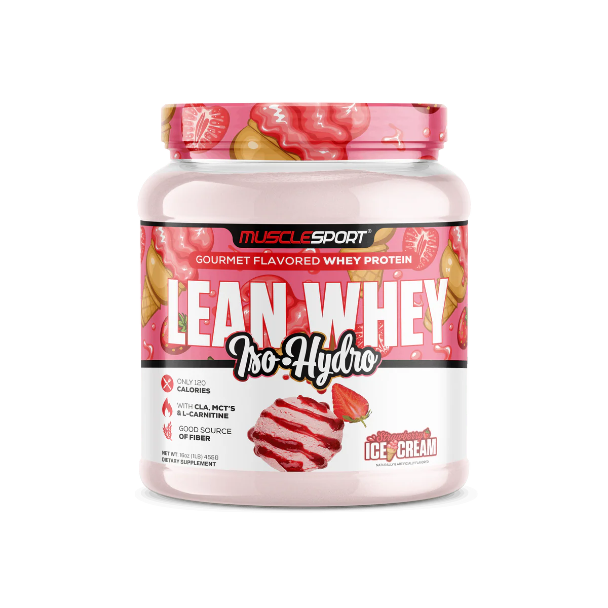 Lean Whey Iso Hydro Gourmet Protein 1lb Strawberry
