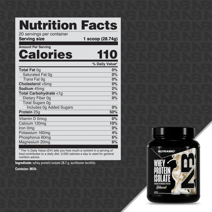 Nutrabio Whey Protein Isolate Unflavored