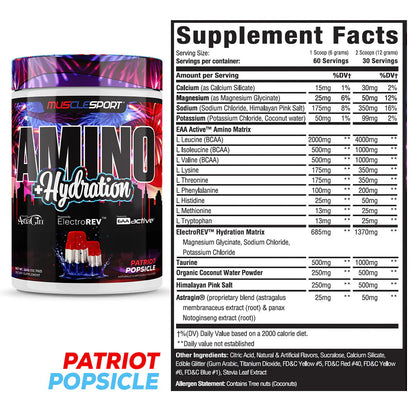 MuscleSport Amino + Hydration Patriot Popsicle