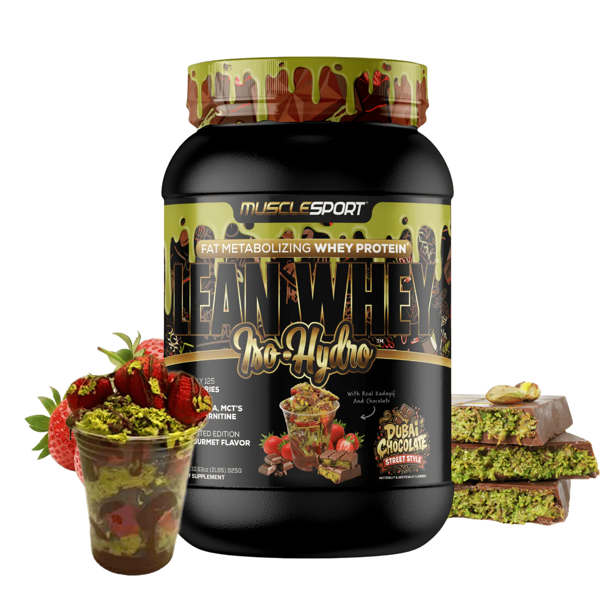 Lean Whey Iso Hydro Gourmet Protein 2LB Dubai Chocolate