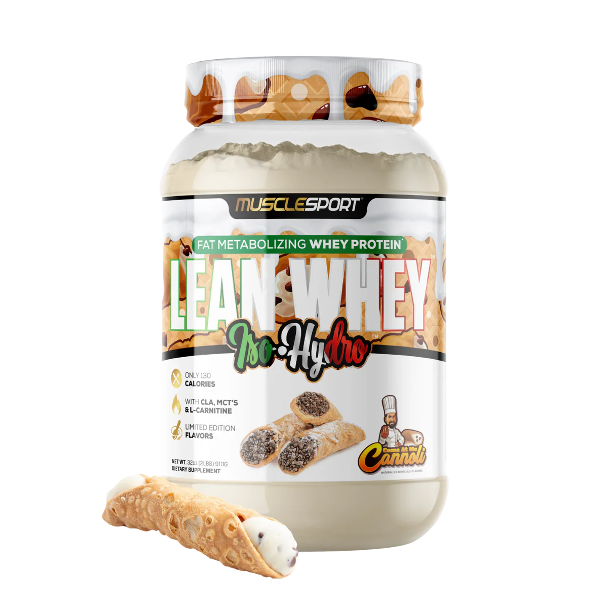 Lean Whey Iso Hydro Gourmet Protein 2LB Come at Me Cannoli