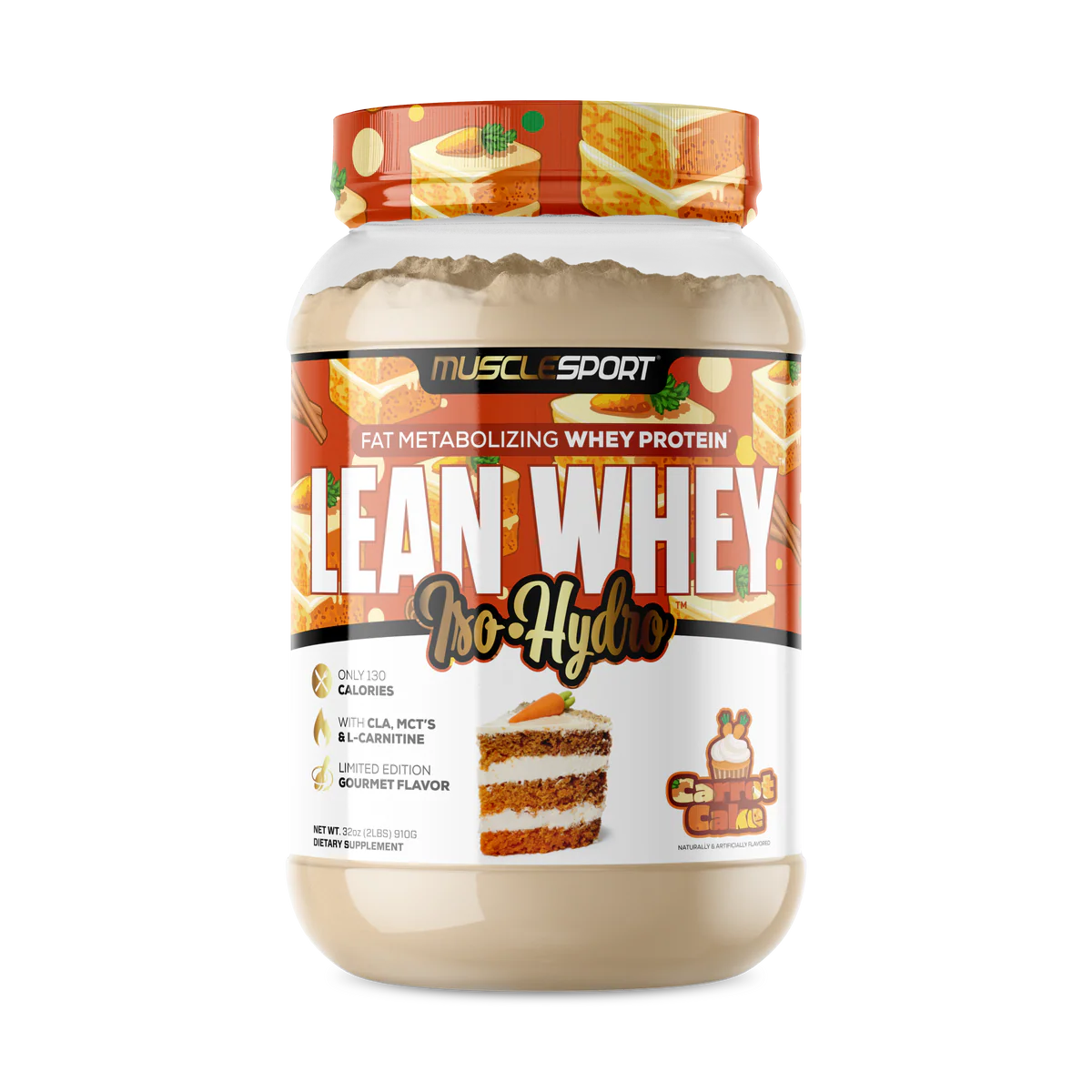 Lean Whey Iso Hydro Gourmet Protein 2LB Carrot Cake