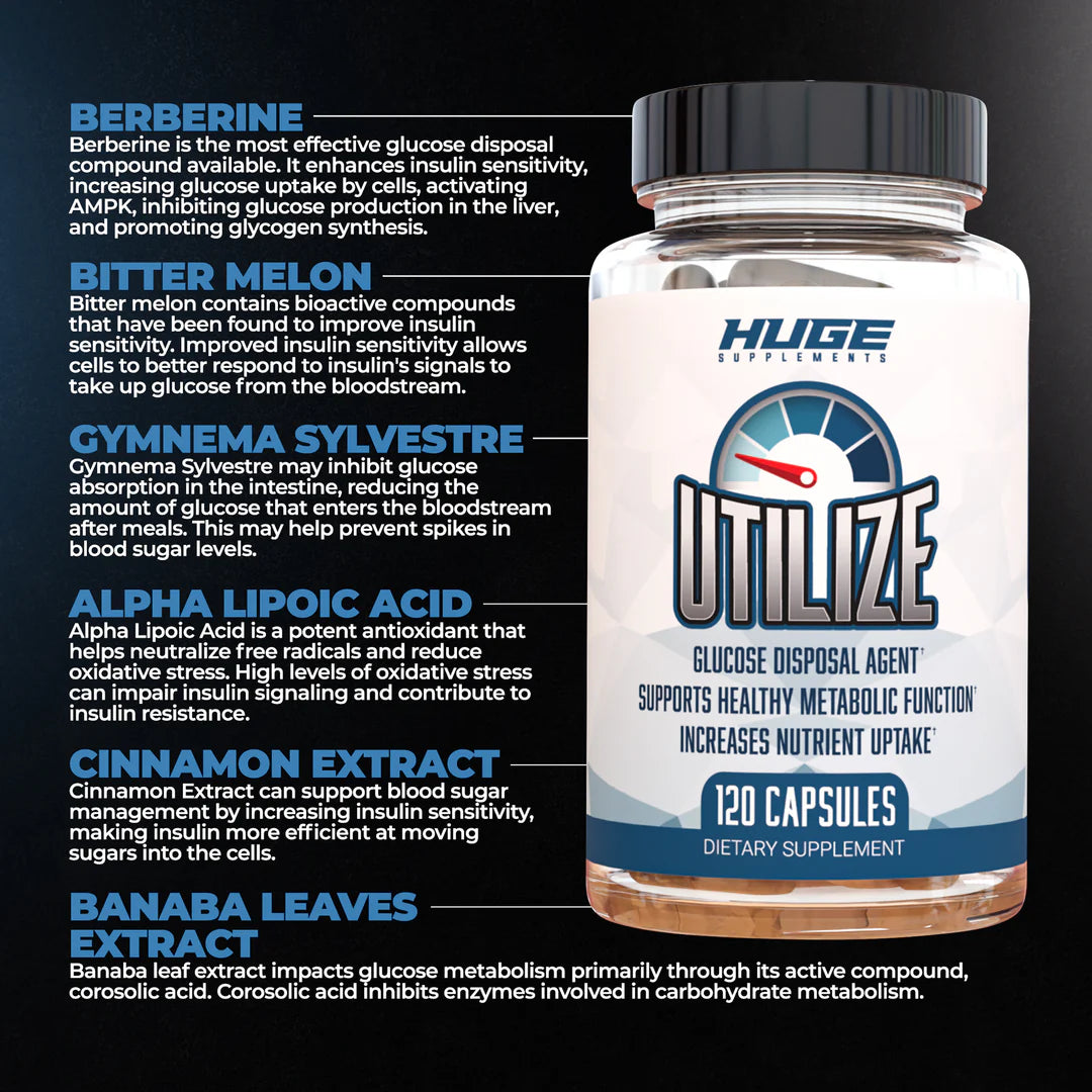 Huge Supps UTILIZE
GLUCOSE DISPOSAL AGENT