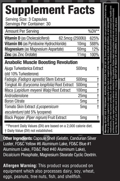 TEST BLACK WITH TURKESTERONE