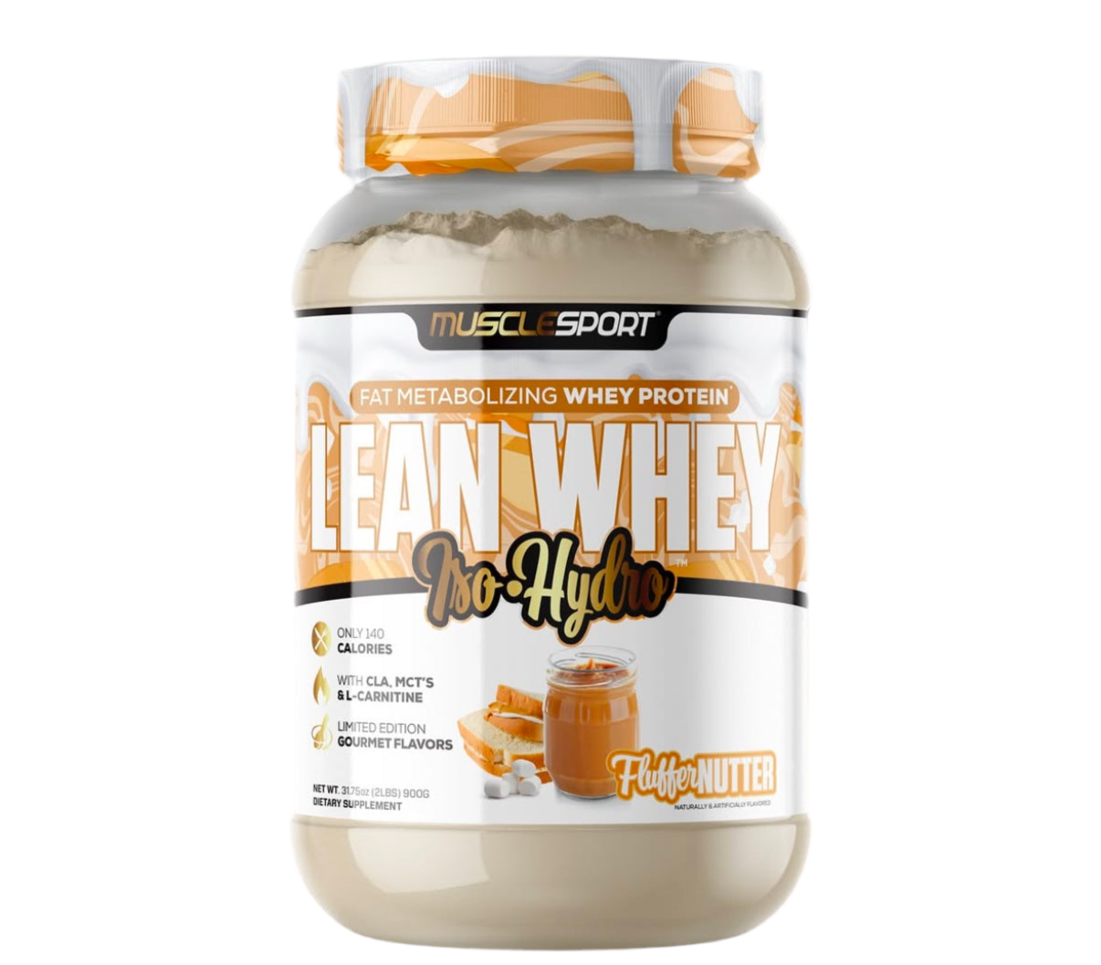 Lean Whey Iso Hydro Gourmet Protein 2LB Fluffer Nutter