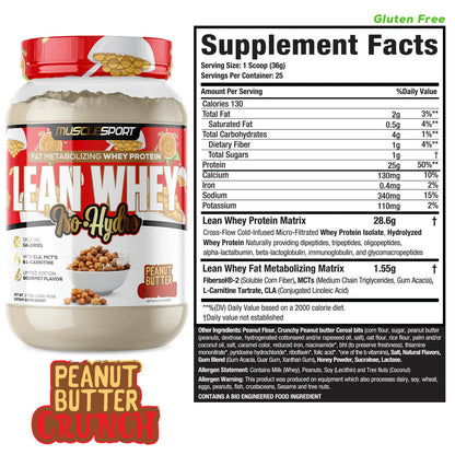 Lean Whey Iso Hydro Gourmet Protein 2LB PB Crunch
