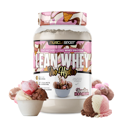 Lean Whey Iso Hydro Gourmet Protein 2LB Neopolitan Ice Cream Sundae
